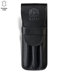 Princ Leather Futrola za tri olovke, Crna