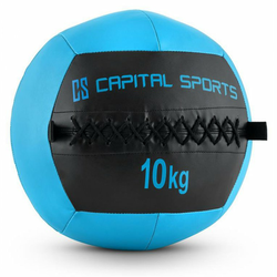 Wallba 10, 10 kg, temno modra, wall ball (medicinka) iz umetnega usnja (FIT20-Epitomer)