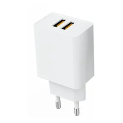 DENMEN DC02L Punjač za mobilne 2 porta 2,4A sa kablom lithtning /USB BELI