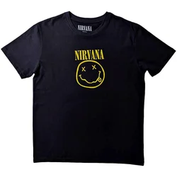 Nirvana Majica Yellow Smiley Flower Sniffin Unisex Black L