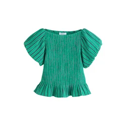 Next Bluza  smaragd / temno zelena / roza
