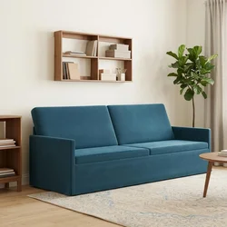 Vidaxl 3-sedna sofa Modra 220 x 81 x 82 cm Žamet