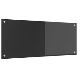 Kuhinjski zid Tamno siva 100 x 40 cm Staklo otporno na udarce