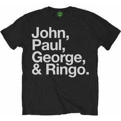 The Beatles Mens John Paul George & Ringo Black T Shirt M