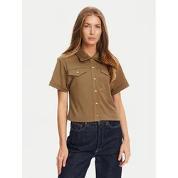 Tommy Hilfiger Srajca Gold Button WW0WW44626 Rjava Regular Fit