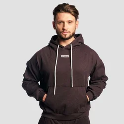 GymBeam Aura Hoodie Tee Brown