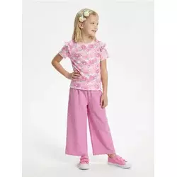 Sinsay - Pamučne wide leg pantalone - fuksija