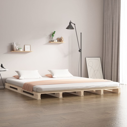 Krevet od paleta 140 x 190 cm od masivne borovine
