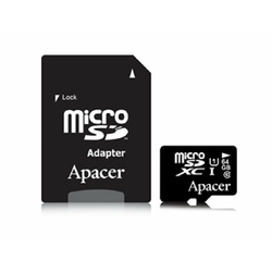 Pomnilniška kartica microSD XC  64GB APACER UHS-I Class 10 + SD adapter
