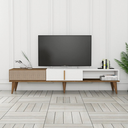 Hanah Home Milan Alt TV polica, Braon-Bela