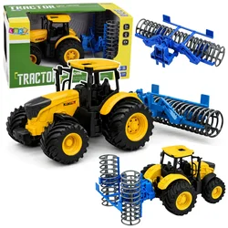 Kmetijski traktor s svetlobnimi zvoki rumen 1:24