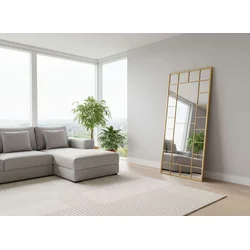 Hanah Home Podno ogledalo Boxia, 80 cm x 180 cm, Zlatne boje