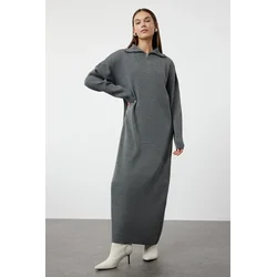Trendyol Modest Ženska haljina Tctaw25Eb00013, Siva