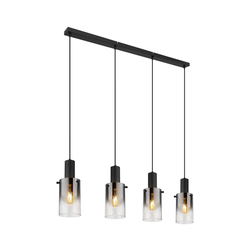 Globo 15907-4H - Luster na sajli FLORENTINA 4xE27/40W/230V crna