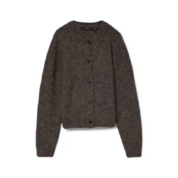VERO MODA Pletena jopa Novah pikčasto rjava