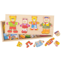 Bigjigs Toys Družina medvedov za oblačenje Puzzle