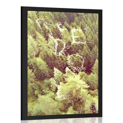 Plakat gozd z napisom Freedom - 30x45 silver