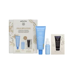 Apivita Set Aqua Beelicious Tonirana krema SPF30, 40 ml + Mini Booster, 10 ml + Gel za čišćenje, 5 ml
