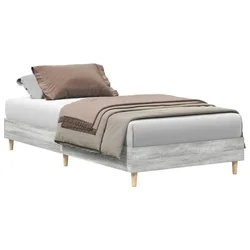 Vidaxl Konstrukcija postelje Siva Sonoma 80 x 200 cm Inženirski les