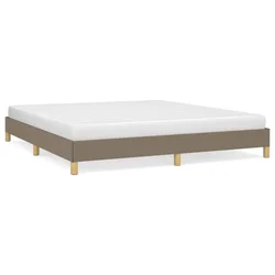 Vidaxl Posteljni okvir brez vzmetnice taupe 180x200 cm blago