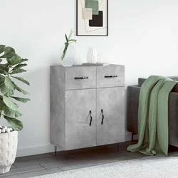 Komoda siva boja betona 69,5x34x90 cm od konstruiranog drva