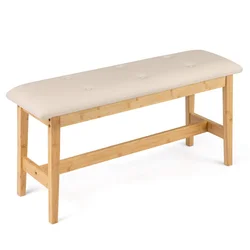 Costway Tapecirana klop 100 cm naravna