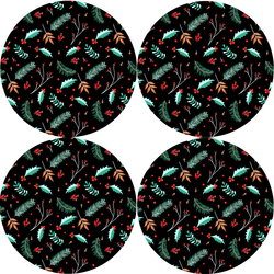 Bertoni Home Unisexs 4 Round Table Pads Set Ostrokrzew