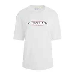 GUESS JEANS Majica krvavo rdeča/črna/bela