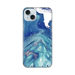 Maska za mobilni telefon iPhone 15 Plus BLUE MARBLE PRINT