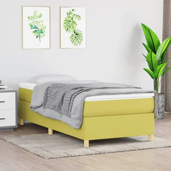 Greatstore Box spring posteljni okvir zelen 80x200 cm blago