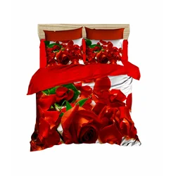 Hanah home Komplet posteljine 176, 160x220cm, Crvena