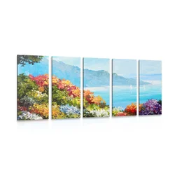 5-delna slika razgled na morje - 200x100