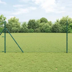 Stup za ogradu Zelena 10 x 1 m (mreža 40 x 40 mm) Čelik i PVC