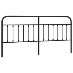 Vidaxl Kovinsko nadomestno vzglavje črno 200 cm