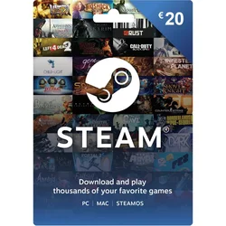 Steam Wallet Gift Card €20 - Digital Code