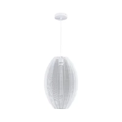Luster na sajli KAREI 1xE27/20W/230V prečnik 30 cm bela