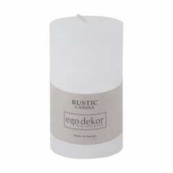 Bela sveča Rustic candles by Ego dekor Rust, čas gorenja 38 h