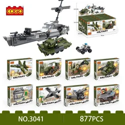 Cogo kockice-vojna vozila 8 modela/disp.. 98-124 delova. ( 93406 )