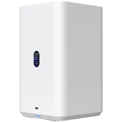 Ubiquiti UniFi UNAS-2-W-EU Network Attached Storage with (2) 3.5inch HDD bays, 2.5 GbE networking, USB-C connectivity, and an included PoE++ adapter, all in a compact footprint