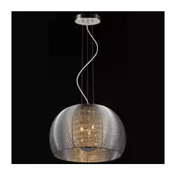 Searchlight 20019 - luster na sajli, 3xE14/40W/230V, prečnika 35 cm, u zadimljenoj boji
