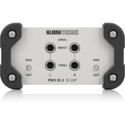 Klark Teknik DI 20P stereo pasivni DI box