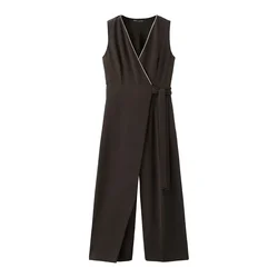 MANGO Kombinezon Terry3 temno rjava
