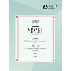 MOZART:QUARTETT FOR FLUTE,VIOLIN,VIOLA AND CELLO KV285 D-DUR
