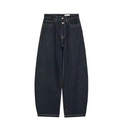 Bershka Kavbojke temno modra