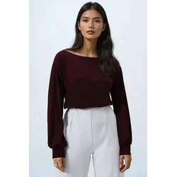 Trend Alacati Stili Ženska bluza Alc-X14393, Saks-plava