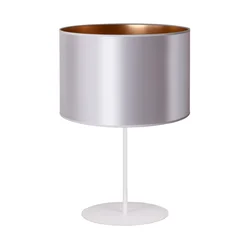 Duolla - Stona lampa CANNES 1xE14/15W/230V, prečnika 20 cm, srebrna/bakarna/bela