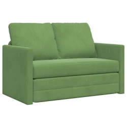Krevet na razvlačenje Svijetlo zelena 204 x 122 x 60 cm Baršun