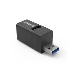 Orico Mini-U32L USB Hub s 3 vhodi, Alu, črna (MINI-U32L-BK-BP)