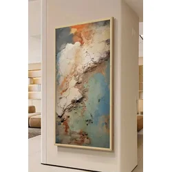 Wallity Dekorativna uramljena slika, 120x50cm, Šarena