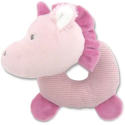 Lorelli plisana zvecka donut (krofna) - unicorn pink natural ( 10191340007 )